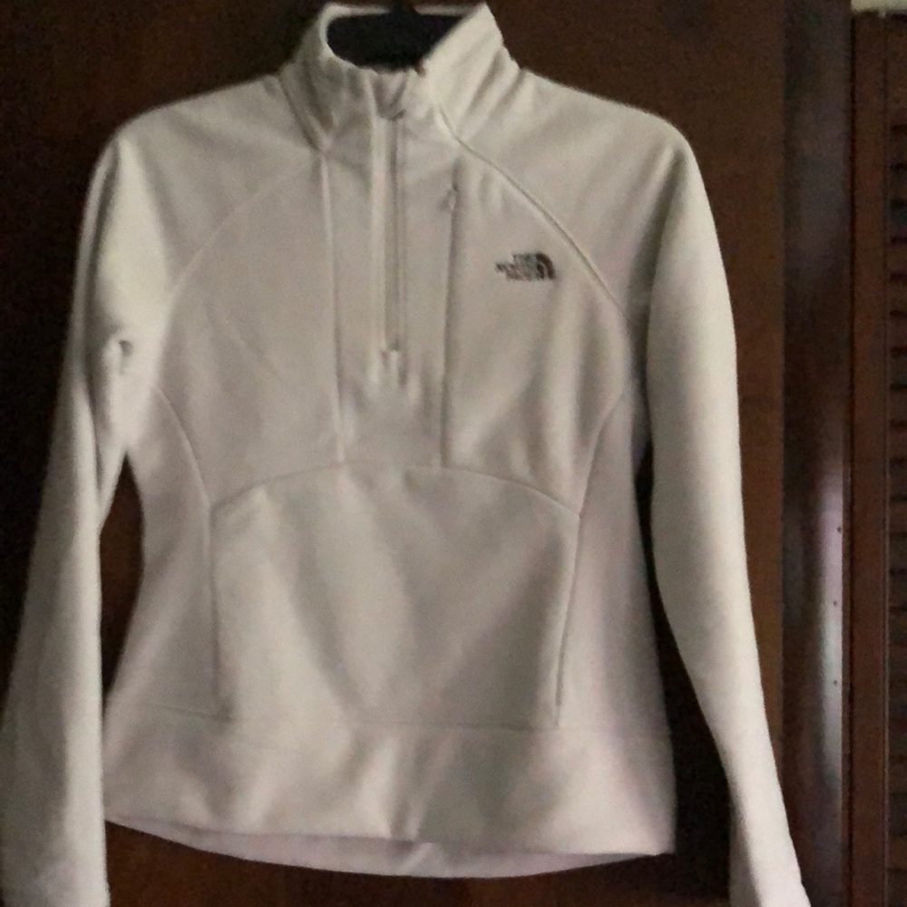 The North Face White Fitted Long Sleeve Hoodie